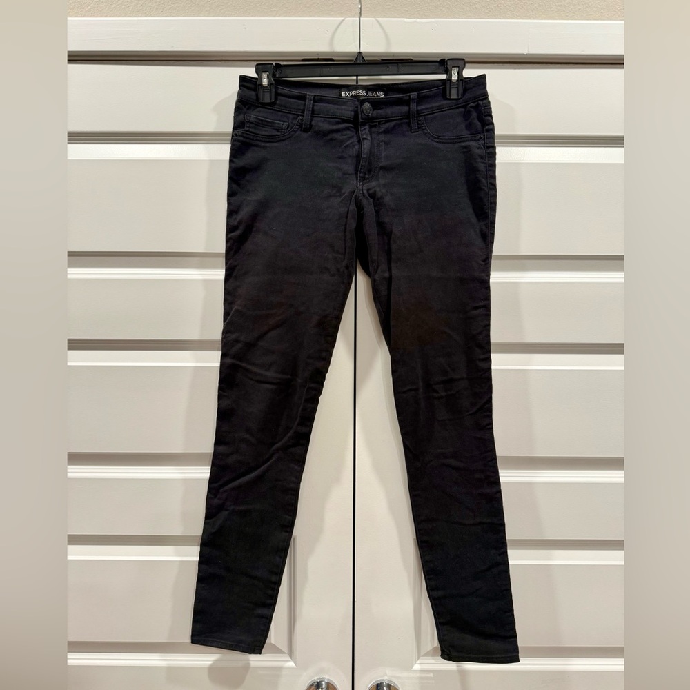 Express Dark Charcoal Skinny Jeans